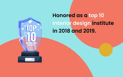 Honored as a top 10 interior design institute in 2018 and 2019.